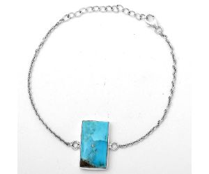 Natural Kingman Turquoise With Pyrite Bracelet SDB2843 B-1023, 12x21 mm