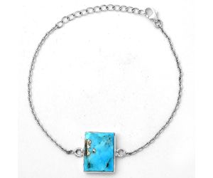Natural Kingman Turquoise With Pyrite Bracelet SDB2904 B-1023, 13x17 mm