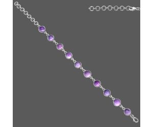 Amethyst Checker Bracelet SDB4592 B-1001, 9x9 mm