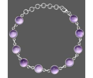 Amethyst Cab Bracelet SDB4679 B-1001, 8x8 mm