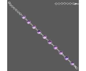 Amethyst Cab Bracelet SDB4679 B-1001, 8x8 mm