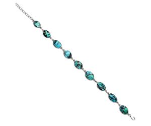 Lucky Charm Tibetan Turquoise Bracelet SDB5247 B-1001, 10x13 mm