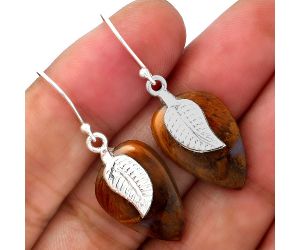 Natural Sandalwood Earrings SDE34313 E-1137, 14x21 mm