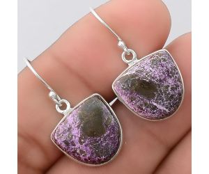 Natural Purpurite - South Africa Earrings SDE37925 E-1001, 14x15 mm