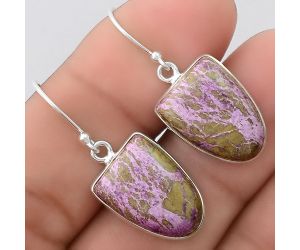 Natural Purpurite - South Africa Earrings SDE37929 E-1001, 12x17 mm