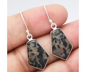 Natural Russian Honey Dendrite Opal Earrings SDE40632 E-1001, 13x18 mm