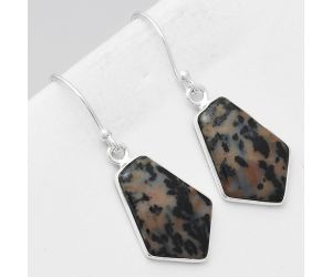 Natural Russian Honey Dendrite Opal Earrings SDE40632 E-1001, 13x18 mm