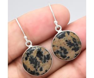 Natural Russian Honey Dendrite Opal Earrings SDE40634 E-1001, 15x15 mm