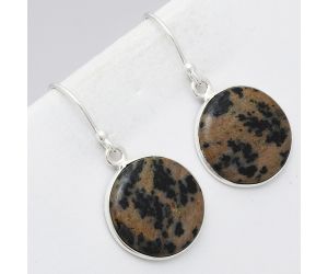 Natural Russian Honey Dendrite Opal Earrings SDE40634 E-1001, 15x15 mm