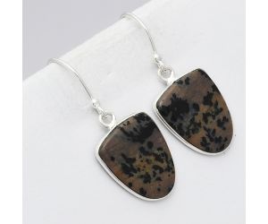 Natural Russian Honey Dendrite Opal Earrings SDE40642 E-1001, 13x17 mm