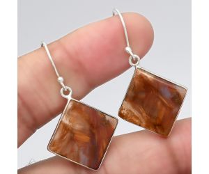 Natural Pietersite Earrings SDE40660 E-1001, 15x15 mm