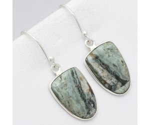 Natural Larsonite Jasper Earrings SDE40679 E-1001, 12x17 mm