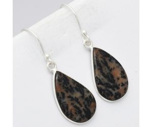 Natural Russian Honey Dendrite Opal Earrings SDE40685 E-1001, 12x20 mm