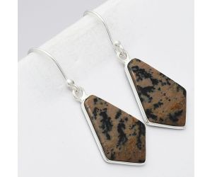 Natural Russian Honey Dendrite Opal Earrings SDE40692 E-1001, 14x21 mm