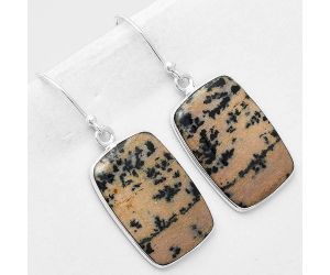 Natural Russian Honey Dendrite Opal Earrings SDE40842 E-1001, 14x21 mm