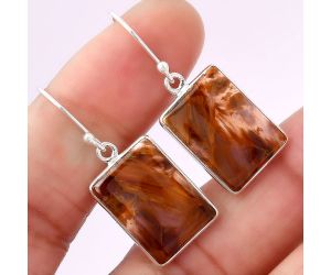 Natural Pietersite - Namibia Earrings SDE41083 E-1001, 13x18 mm