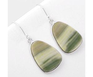 Natural Serpentine Earrings SDE41091 E-1001, 16x21 mm