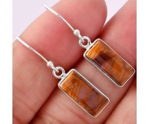 Natural Pietersite - Namibia Earrings SDE41227 E-1001, 7x14 mm