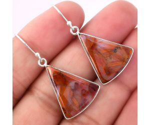 Natural Pietersite - Namibia Earrings SDE41377 E-1001, 18x22 mm