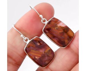 Natural Pietersite - Namibia Earrings SDE41416 E-1001, 13x19 mm