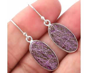 Natural Purpurite - South Africa Earrings SDE41435 E-1001, 9x18 mm