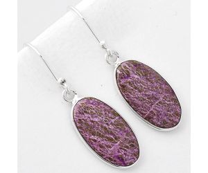 Natural Purpurite - South Africa Earrings SDE41435 E-1001, 9x18 mm