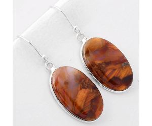 Natural Pietersite - Namibia Earrings SDE41630 E-1001, 14x22 mm