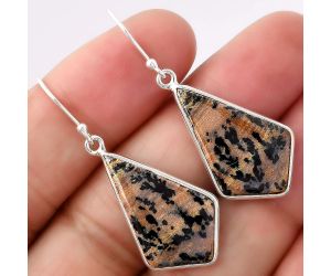 Natural Russian Honey Dendrite Opal Earrings SDE41963 E-1001, 16x25 mm