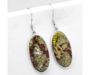 Dragon Blood Stone - South Africa Earrings SDE42558 E-1001, 14x25 mm