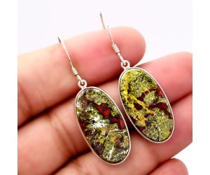 Dragon Blood Stone - South Africa Earrings SDE42558 E-1001, 14x25 mm