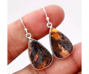 Natural Tube Agate - Turkish Earrings SDE42729 E-1001, 13x20 mm