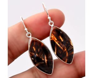 Natural Tube Agate - Turkish Earrings SDE42880 E-1001, 13x27 mm