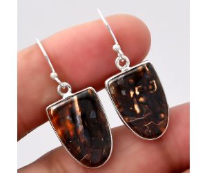 Natural Tube Agate - Turkish Earrings SDE42912 E-1001, 12x18 mm