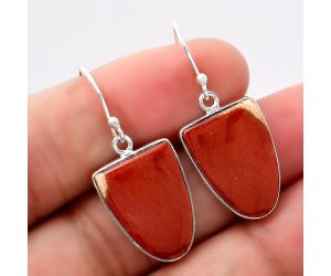 Natural Red Moss Agate Earrings SDE42937 E-1001, 14x19 mm