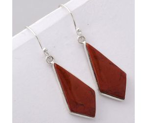 Natural Red Moss Agate Earrings SDE42949 E-1001, 12x25 mm