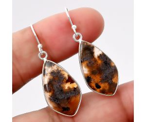 Natural Tube Agate - Turkish Earrings SDE43068 E-1001, 13x22 mm