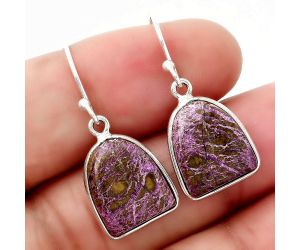 Natural Purpurite - South Africa Earrings SDE44813 E-1001, 12x14 mm