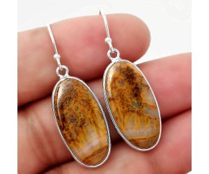 Natural Sandalwood Earrings SDE44854 E-1001, 12x24 mm