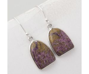 Natural Purpurite - South Africa Earrings SDE44858 E-1001, 12x15 mm