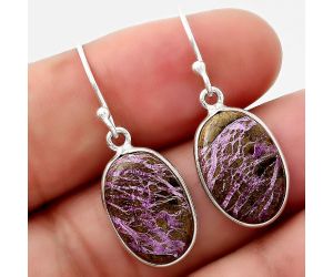 Natural Purpurite - South Africa Earrings SDE44896 E-1001, 11x16 mm