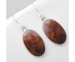 Natural Pietersite - Namibia Earrings SDE45266 E-1001, 14x23 mm