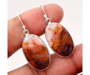 Natural Pietersite - Namibia Earrings SDE45266 E-1001, 14x23 mm