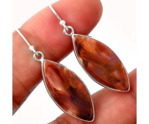 Natural Pietersite - Namibia Earrings SDE45441 E-1001, 11x25 mm