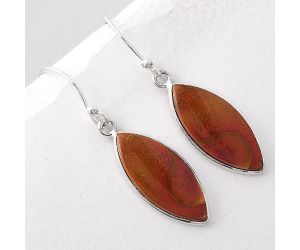 Natural Red Moss Agate Earrings SDE45529 E-1001, 9x22 mm