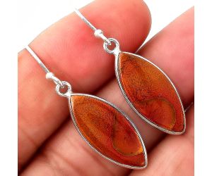 Natural Red Moss Agate Earrings SDE45529 E-1001, 9x22 mm