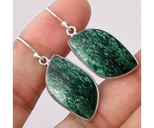 Natural Green Aventurine Earrings SDE46067 E-1001, 14x26 mm