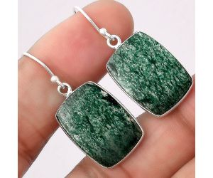 Natural Green Aventurine Earrings SDE46088 E-1001, 14x20 mm