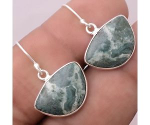 Natural Larsonite Jasper Earrings SDE47206 E-1001, 12x18 mm