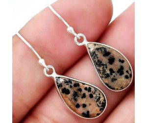 Natural Russian Honey Dendrite Opal Earrings SDE47800 E-1001, 9x16 mm