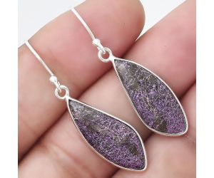 Natural Purpurite - South Africa Earrings SDE47981 E-1001, 9x22 mm